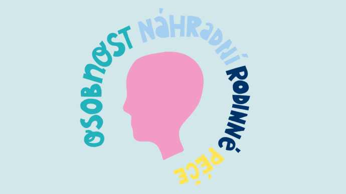 ilustrace hlavy s nápisem Osobnost náhradní rodinné péče